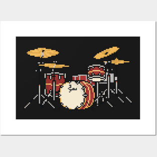 Pixel Royal Blood Red Drums Posters and Art